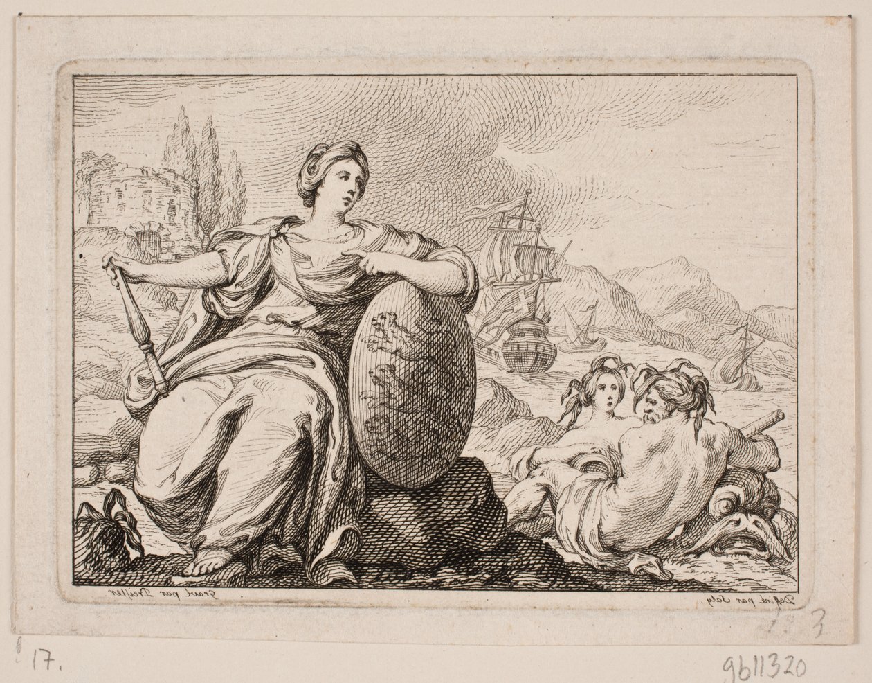Winieta til P.H. Mallet: Historia Danii I, 1758 autorstwa Johan Martin Preisler