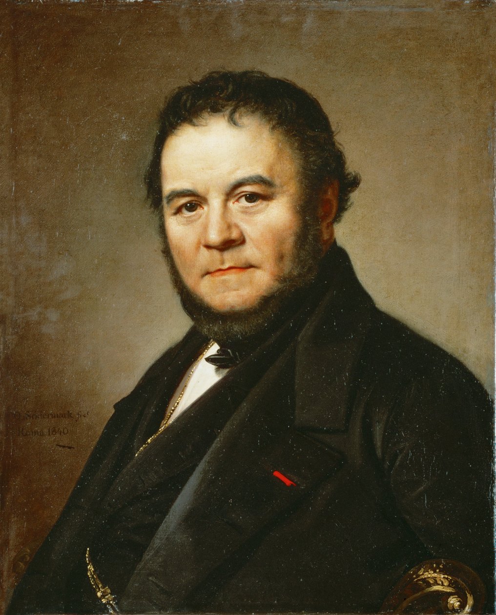 Poeta Henri Beyle, zwany Stendhalem, autor Le Rouge et le Noir i La Chartreuse de Parme ... (obraz na płótnie) autorstwa Johan Olaf Sodermark