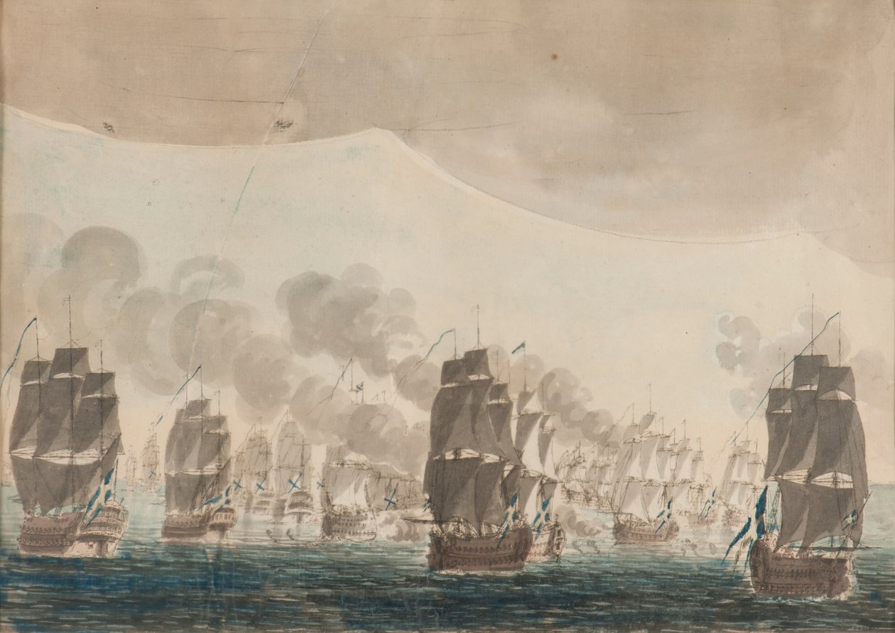 Bitwa morska pod Olandią 26 lipca 1789 r. autorstwa Johan Petter Cumelin