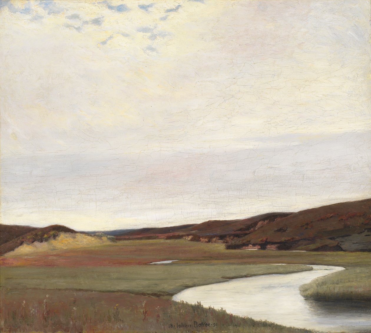 Letni dzień nad rzeką Karup, Jutlandia autorstwa Johan Rohde