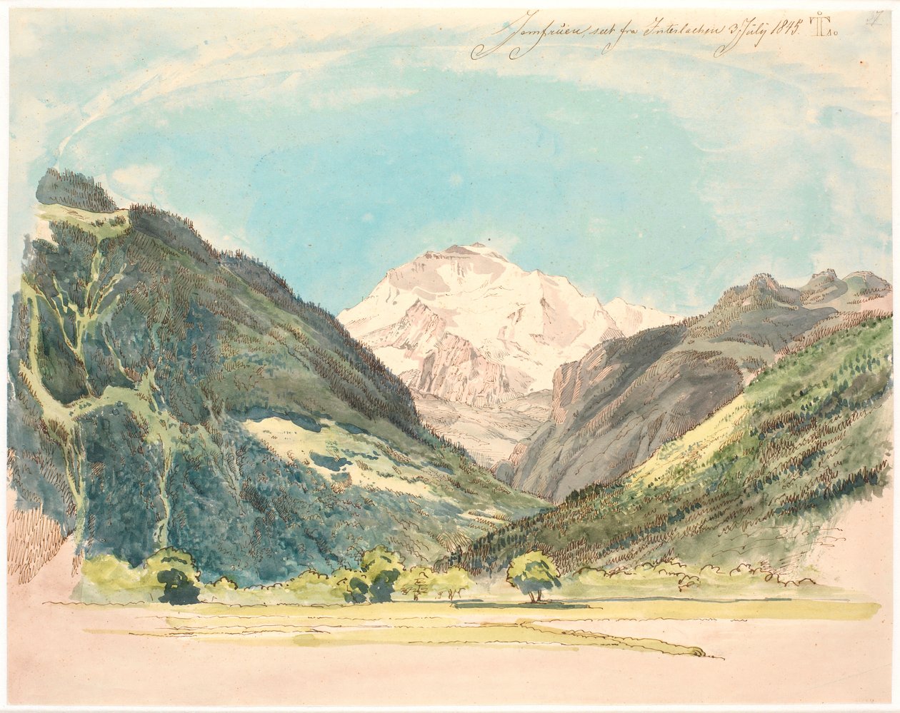 Alpejski krajobraz autorstwa Johan Thomas Lundbye