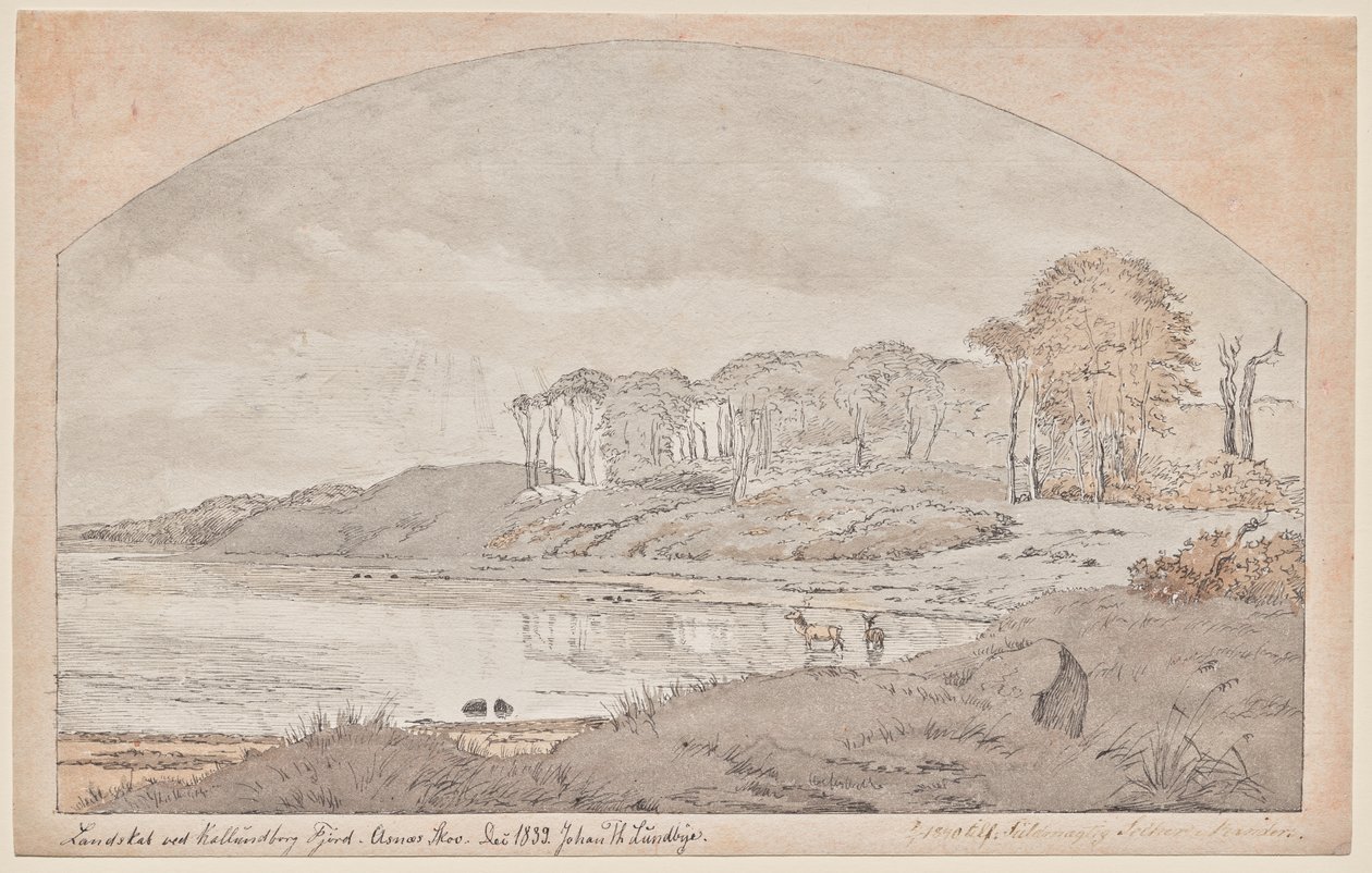Las Asnæs, zatoka nad fiordem Kalundborg autorstwa Johan Thomas Lundbye