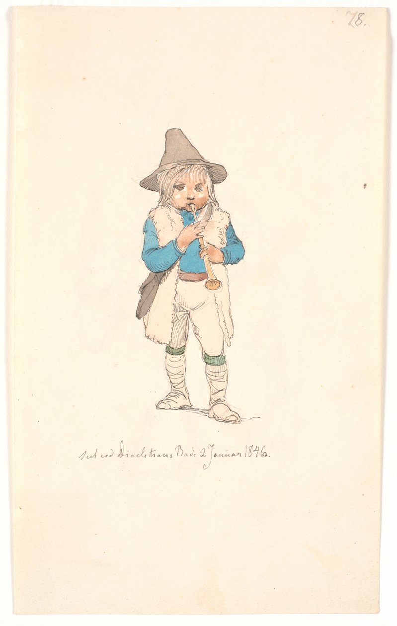 Lille "pifferaro" autorstwa Johan Thomas Lundbye