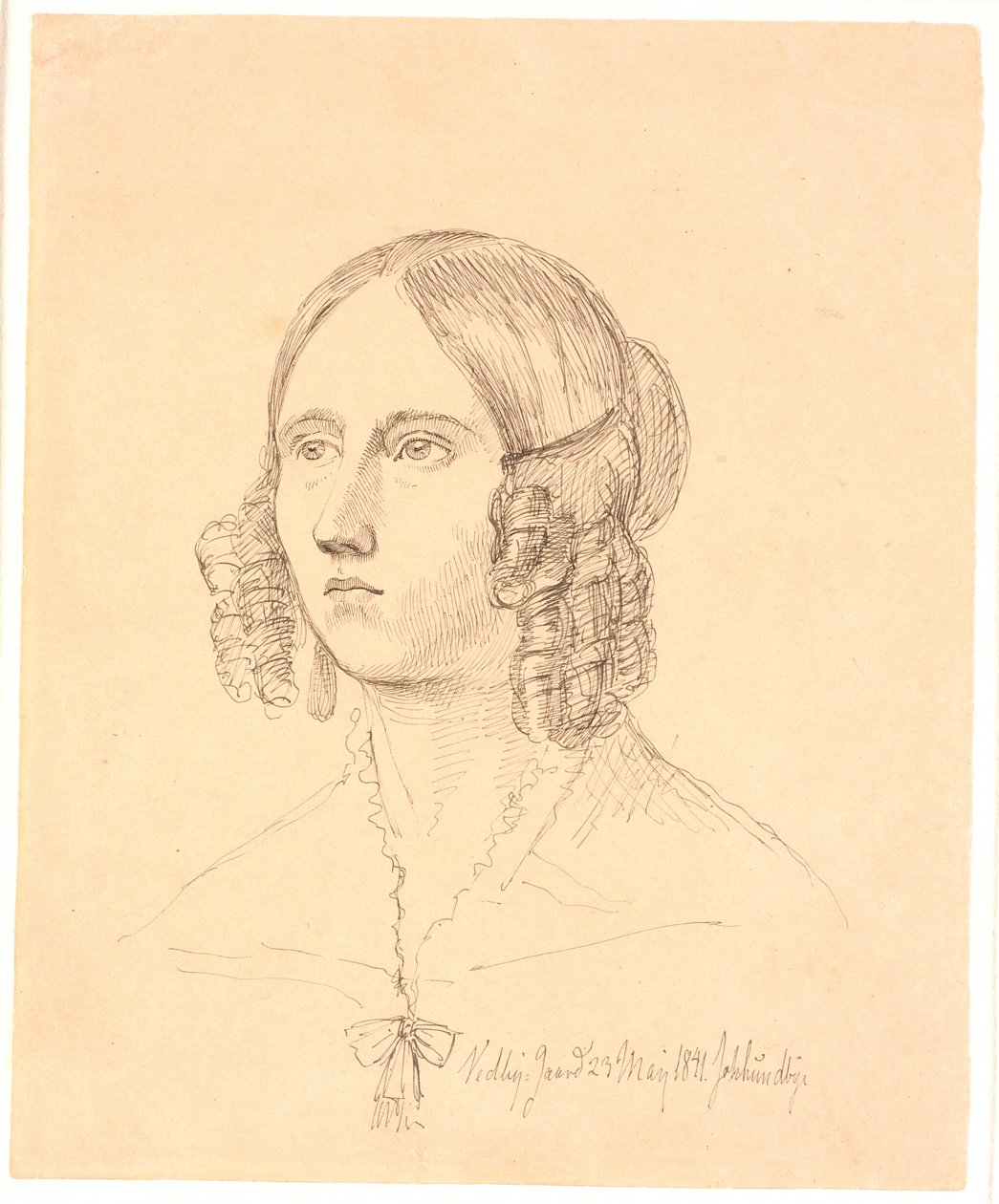 Louise Marie Neergaard autorstwa Johan Thomas Lundbye