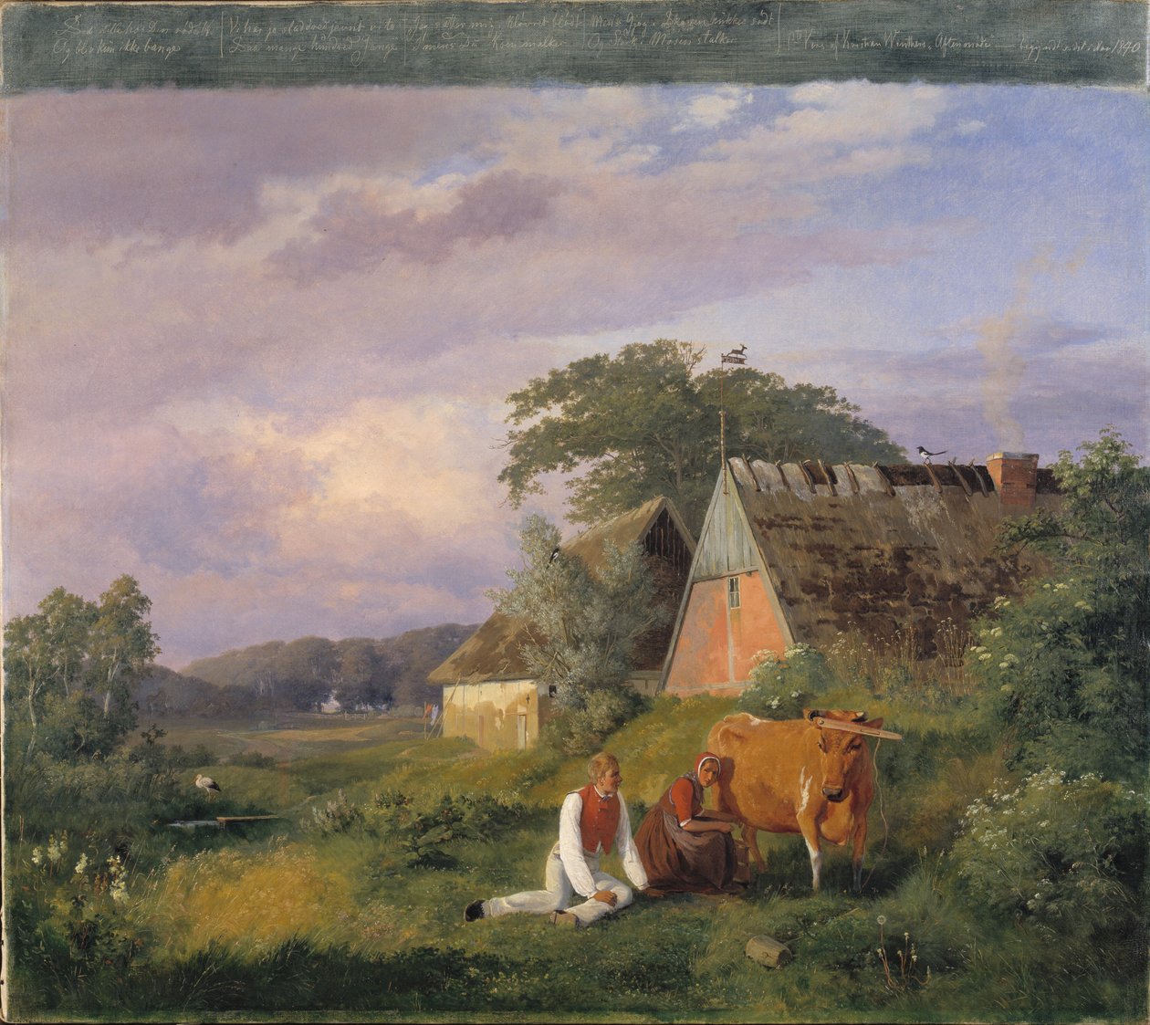 Scena udoju. Ilustrowanie wiersza Christiana Winthera autorstwa Johan Thomas Lundbye