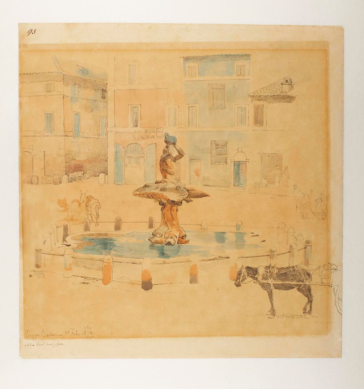 Piazza Barberini autorstwa Johan Thomas Lundbye