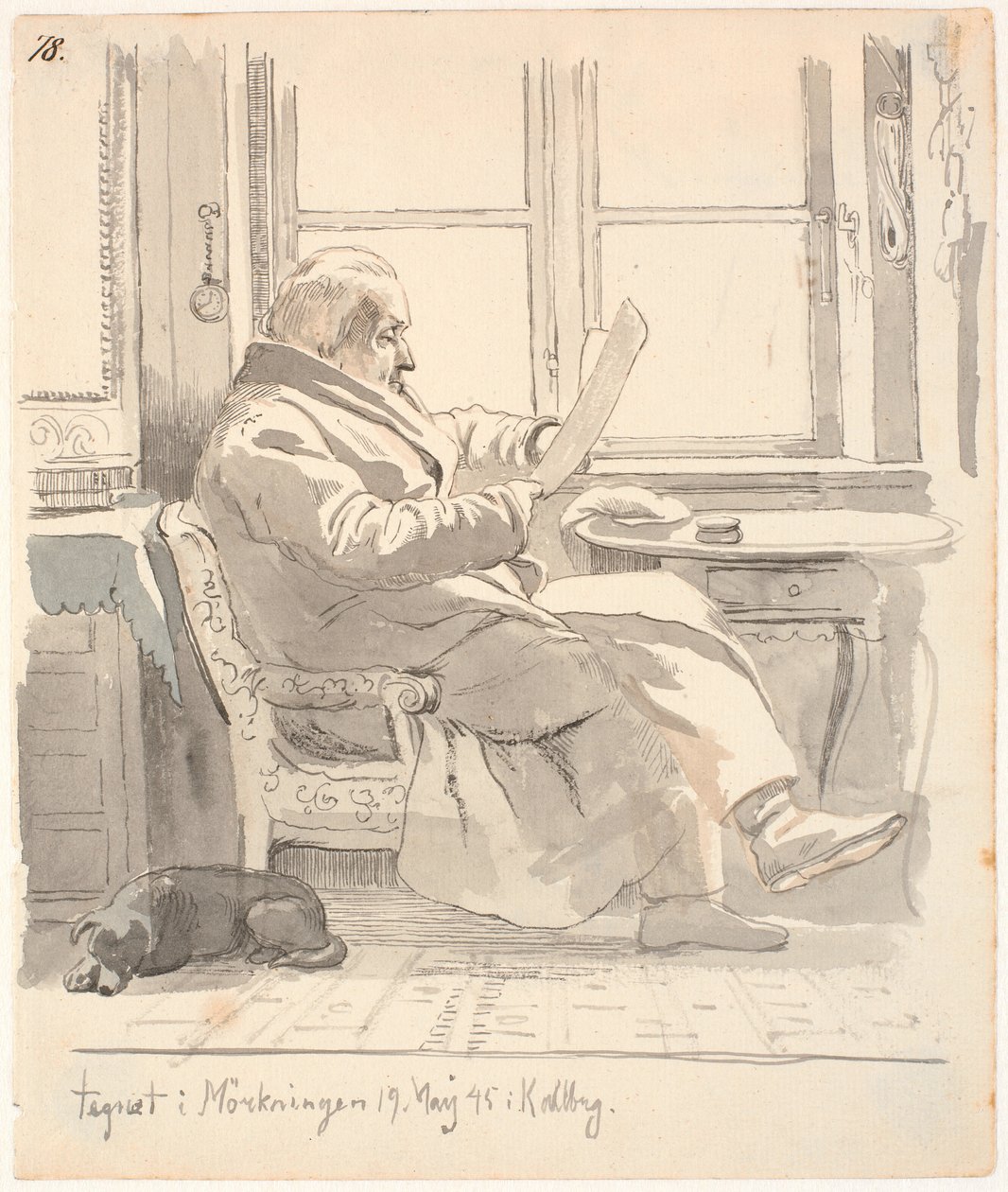 Portret J. Th. Dziadek Lundbye, radca wymiaru sprawiedliwości i administrator celny E. Bonnevie autorstwa Johan Thomas Lundbye