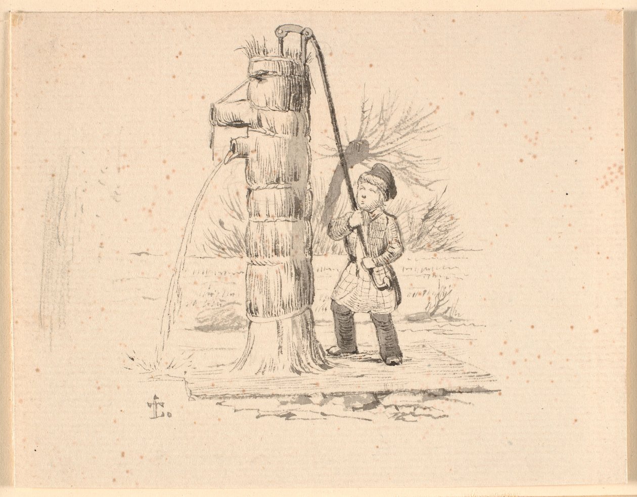Poczta. Ilustracja do "Bajek dla dzieci" Kaalunda. Zobacz komentarz z katalogu arkuszy. autorstwa Johan Thomas Lundbye
