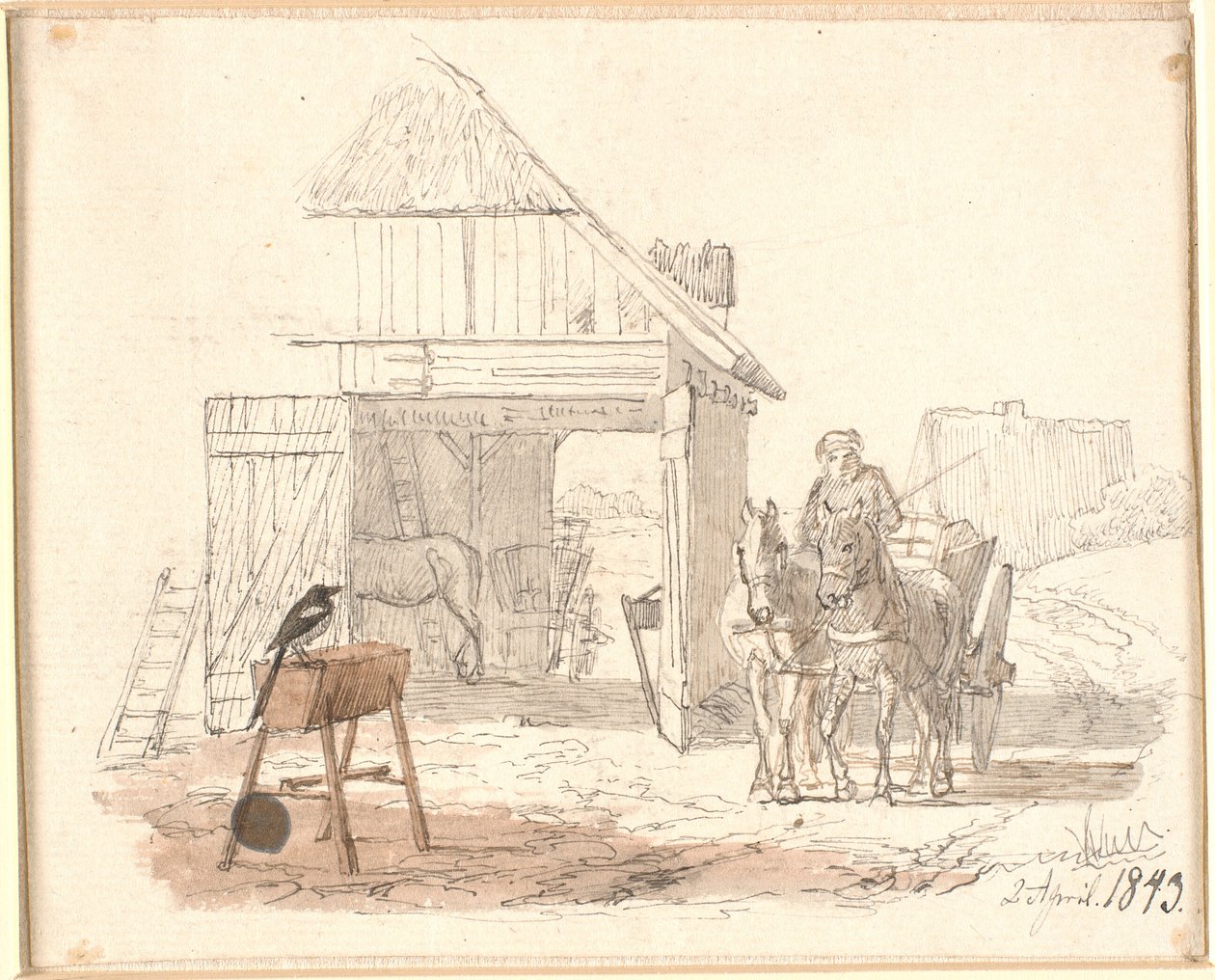 Zniszczenie. Ilustracja do "Bajek dla dzieci" Kaalunda. Zobacz komentarz z katalogu arkuszy. autorstwa Johan Thomas Lundbye