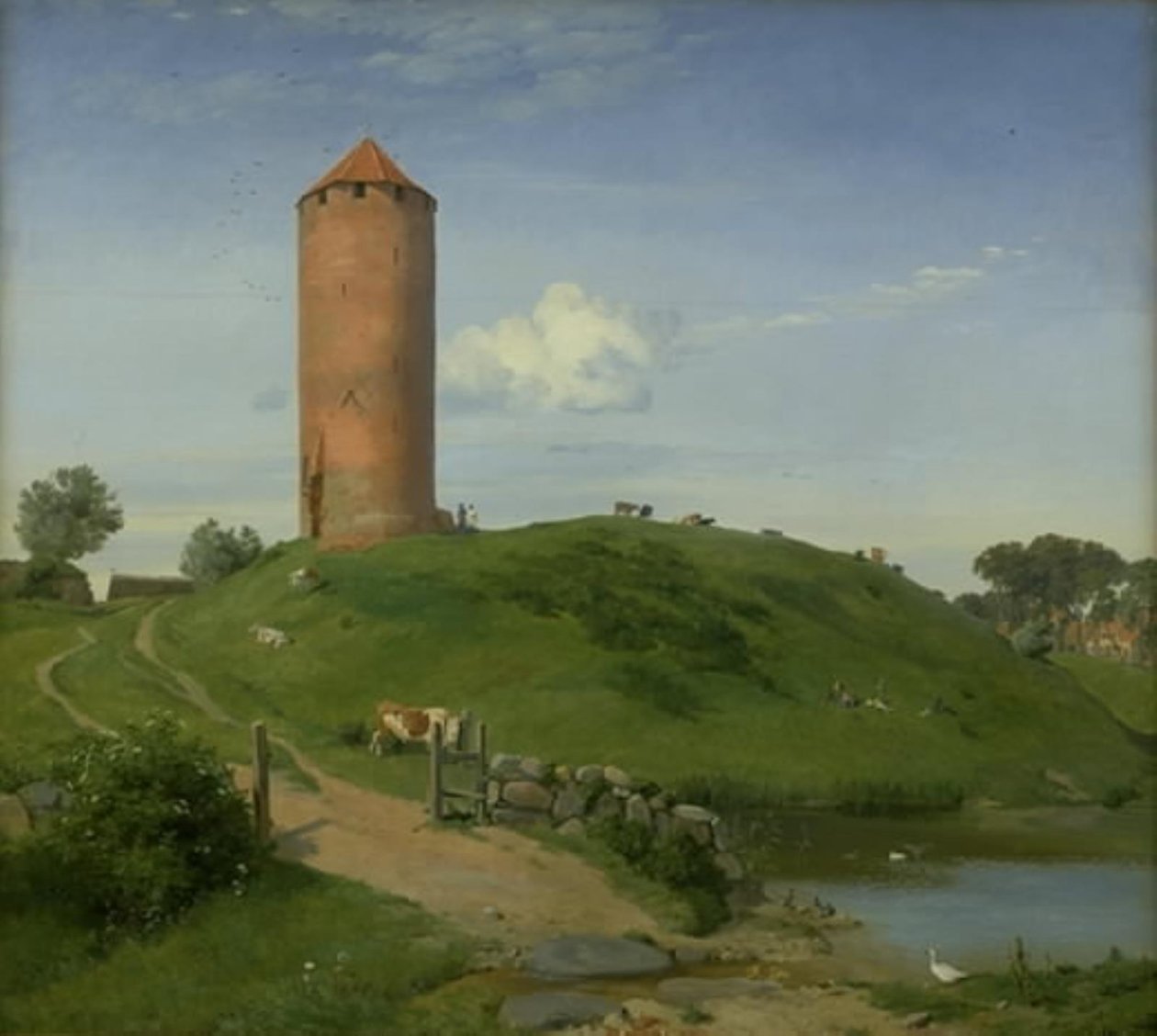 Gęsia Wieża w Vordingborg, Zelandia autorstwa Johan Thomas Lundbye