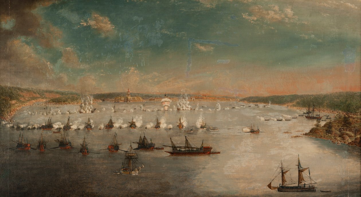 Bitwa pod Fredrikshamn w maju 1790, 1791. autorstwa Johan Tietrich Schoultz