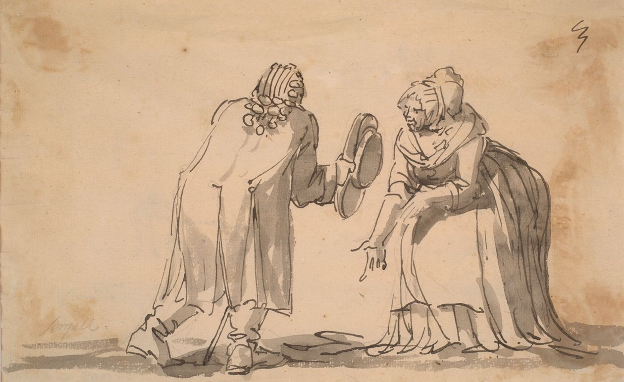 Pozdrowienie, karykatura autorstwa Johan Tobias Sergel