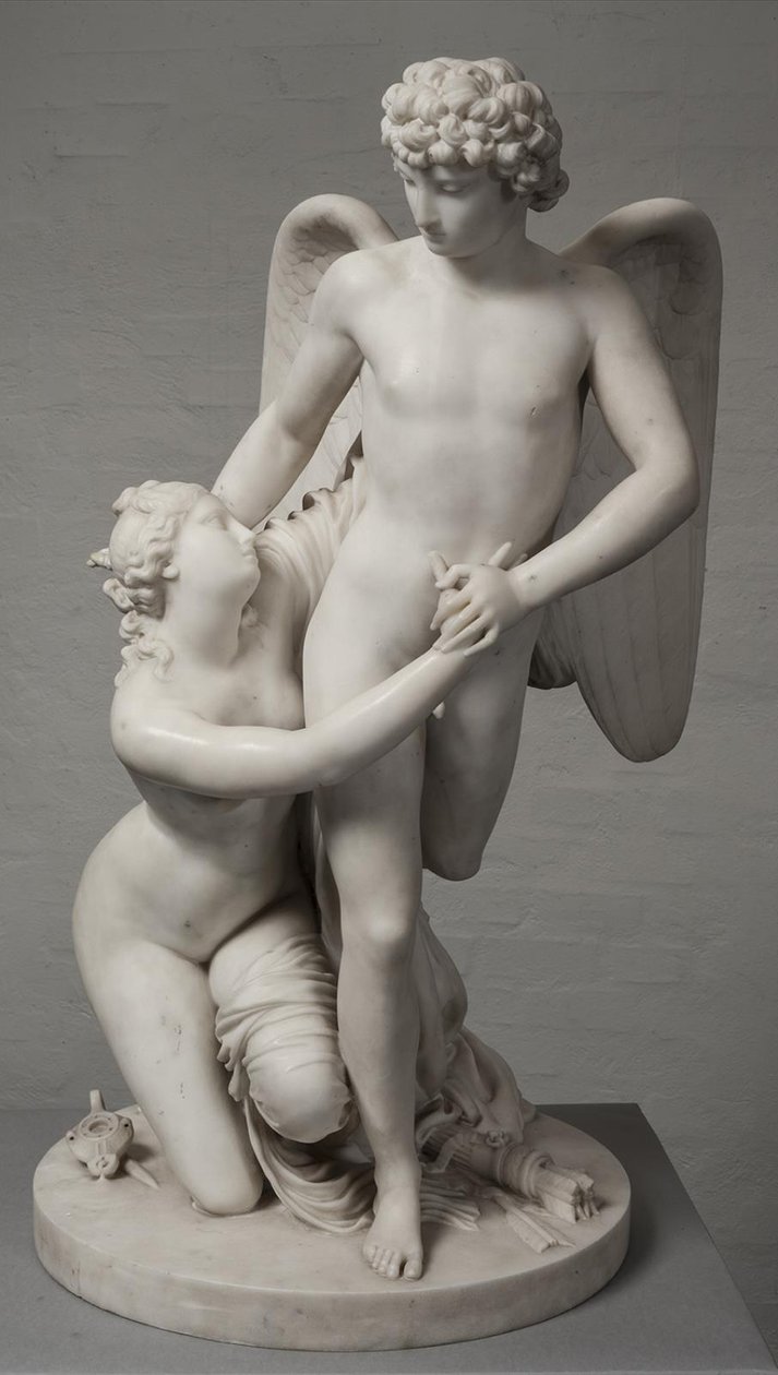 Kupidyn i Psyche autorstwa Johan Tobias Sergel