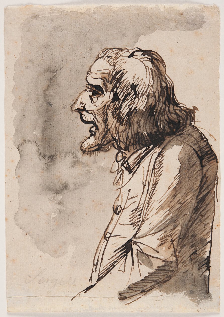 Portret starszego mężczyzny autorstwa Johan Tobias Sergel