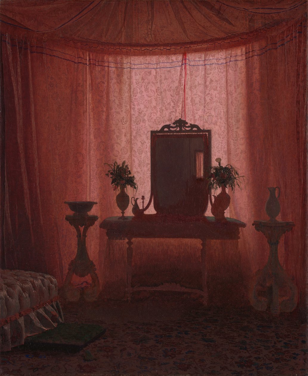 Sypialnia w Pałacu Bernstorffa pod Kopenhagą, ca. 1845. autorstwa Johan Vilhelm Gertner