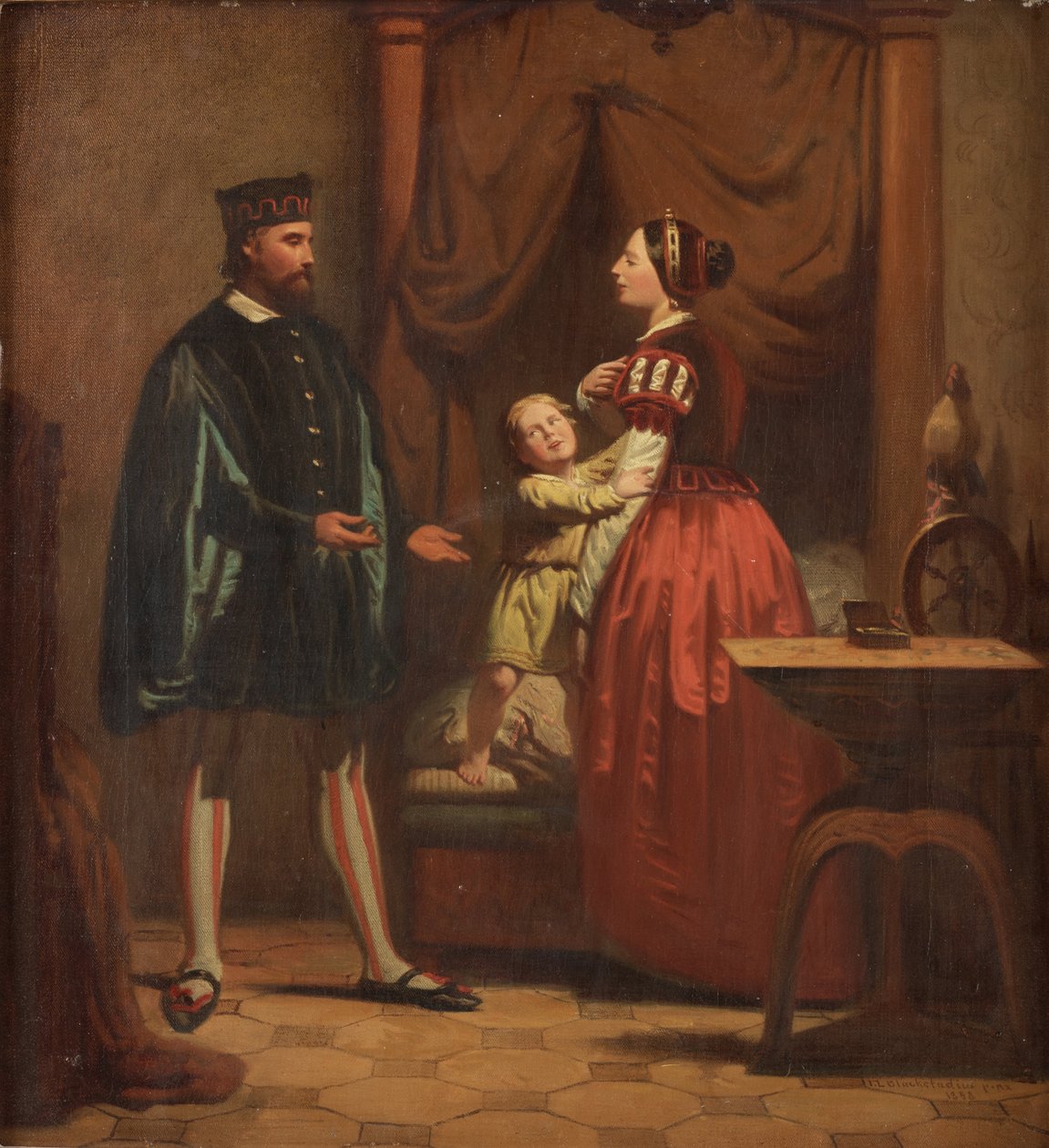 Karin Månsdotter, Eric XIV i Son Gustav, 1858 autorstwa Johan Zacharias Blackstadius