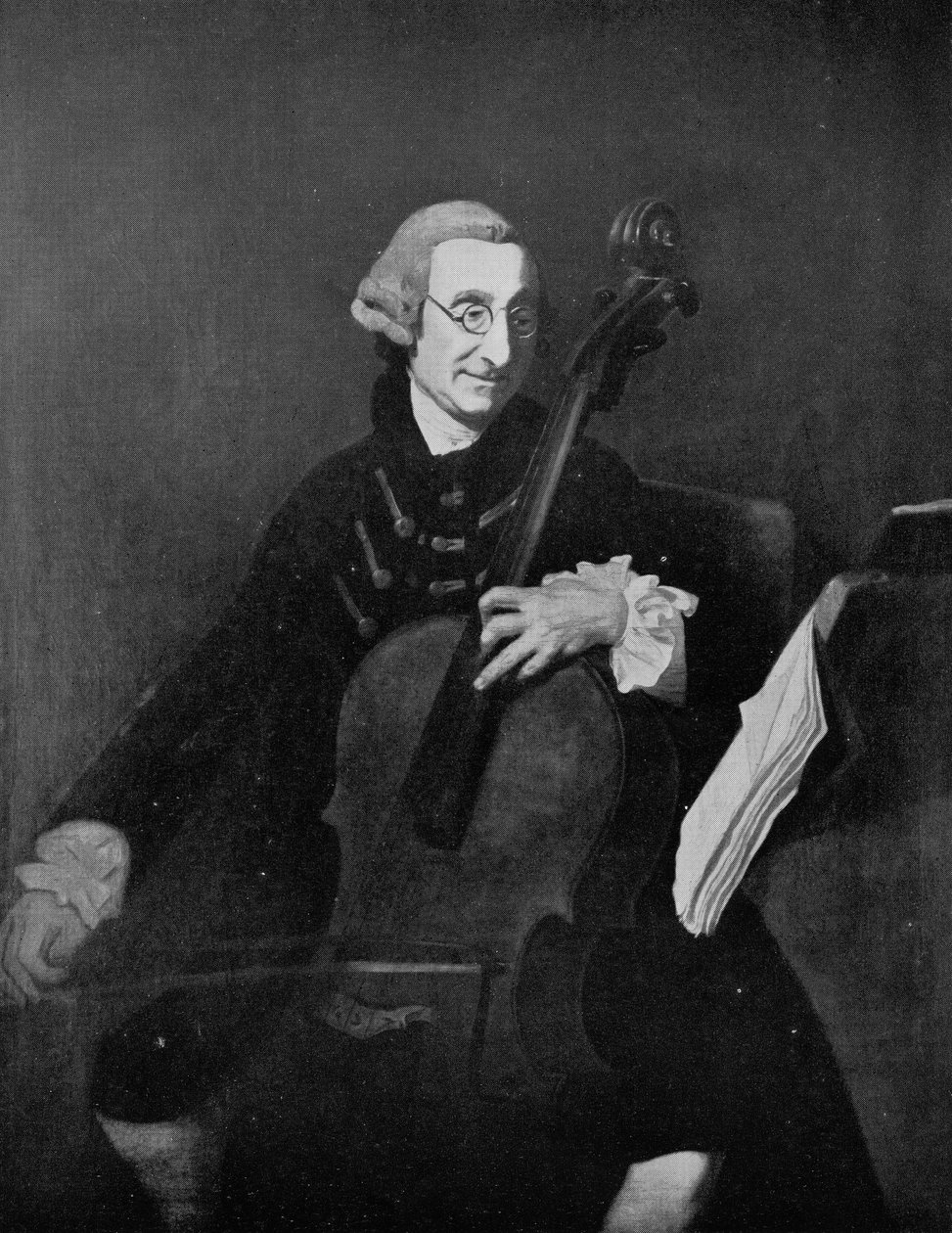 Giacomo Cervetto 1680-1783, włoski wiolonczelista autorstwa Johan Zoffany
