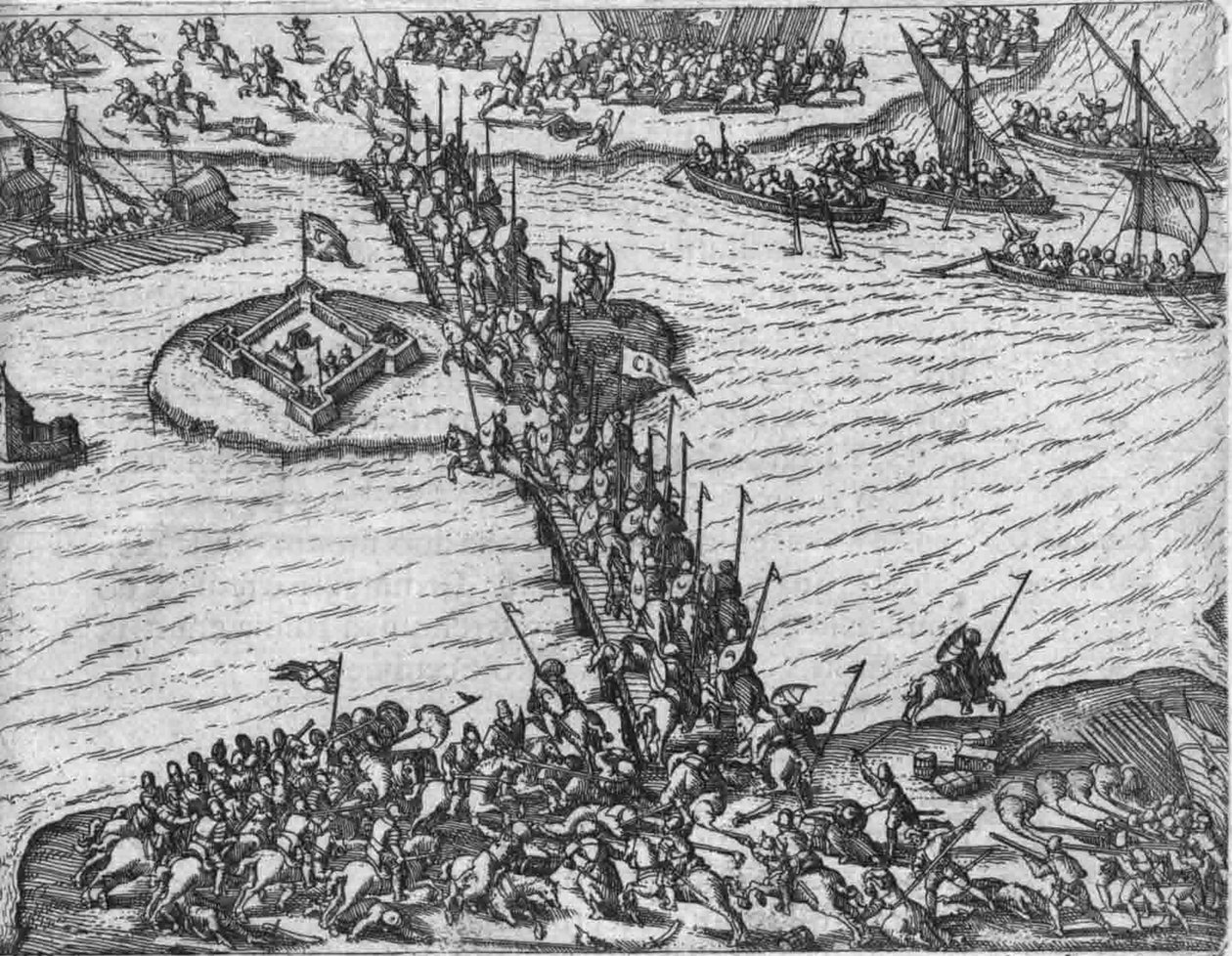 Zygmunt Batory pokonując Turków pod Giurgiu, październik 1595 autorstwa Johann Adam Lonicer