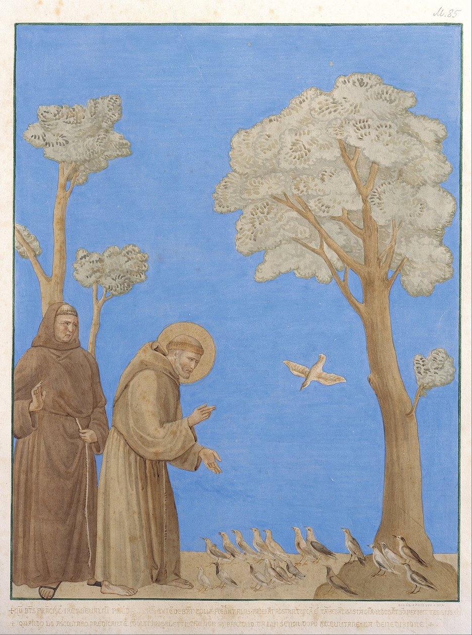 Święty Franciszek przemawia do ptaków autorstwa Johann Anton Ramboux