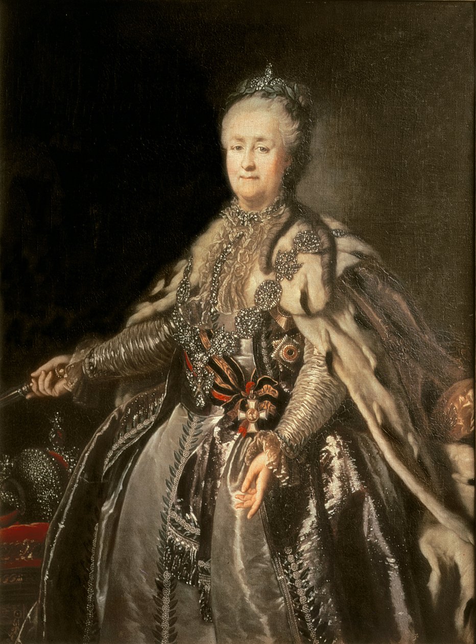 Katarzyna Wielka, 1793 autorstwa Johann Baptist Edler von Lampi