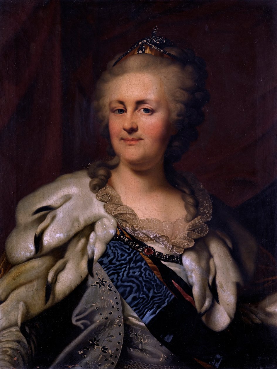 Portret Katarzyny Wielkiej autorstwa Johann Baptist von Lampi the Elder