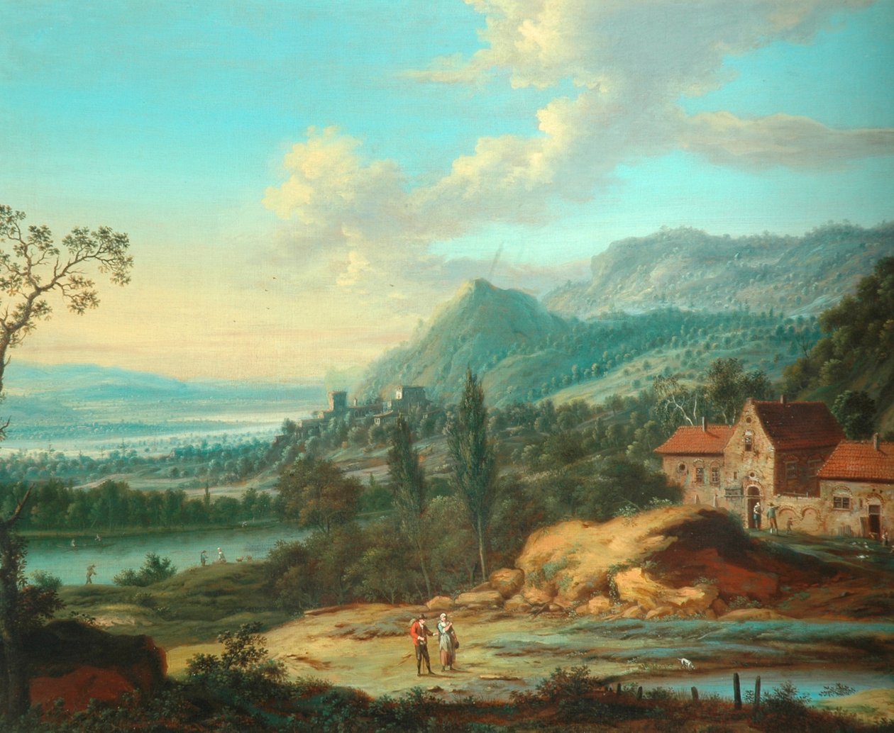 Krajobraz kontynentalny, 1762 autorstwa Johann Christian Vollerdt or Vollaert