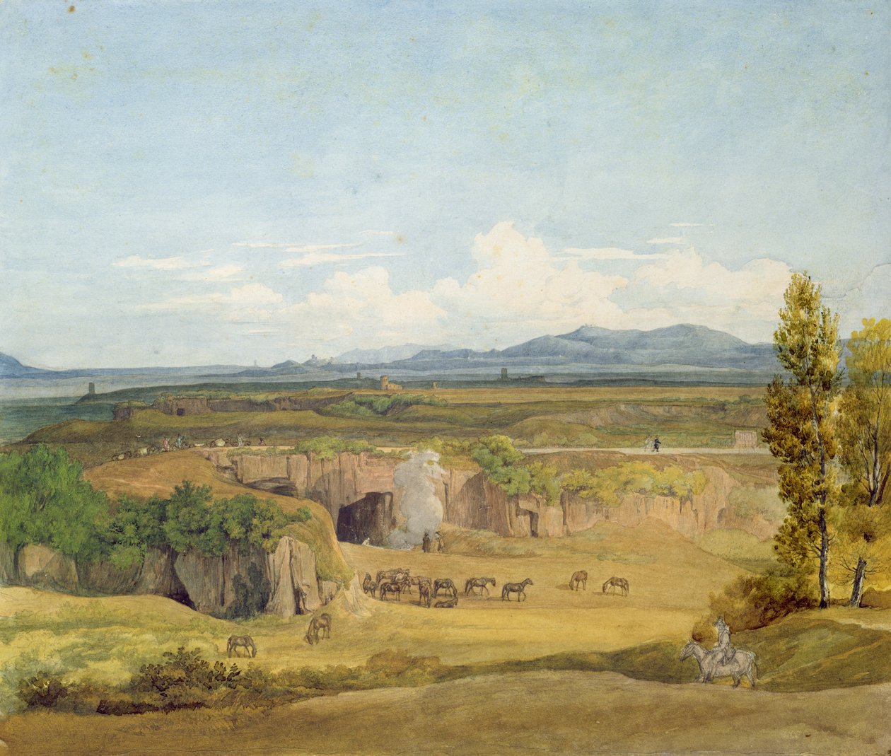 Widok na rzymską Campagnę autorstwa Johann Christoph Erhard