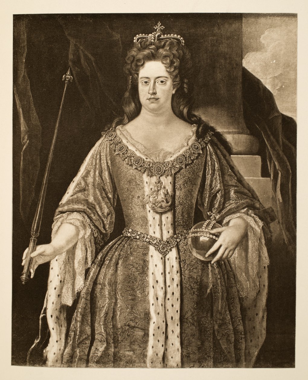 Queen Anne, pub. 1902 (kolotypia) autorstwa Johann Closterman