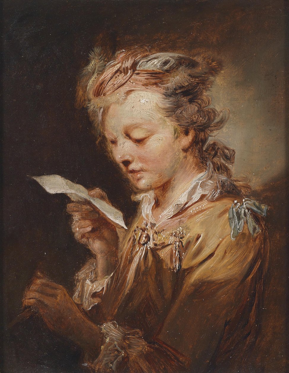Portret młodego mężczyzny do czytania autorstwa Johann Conrad Seekatz