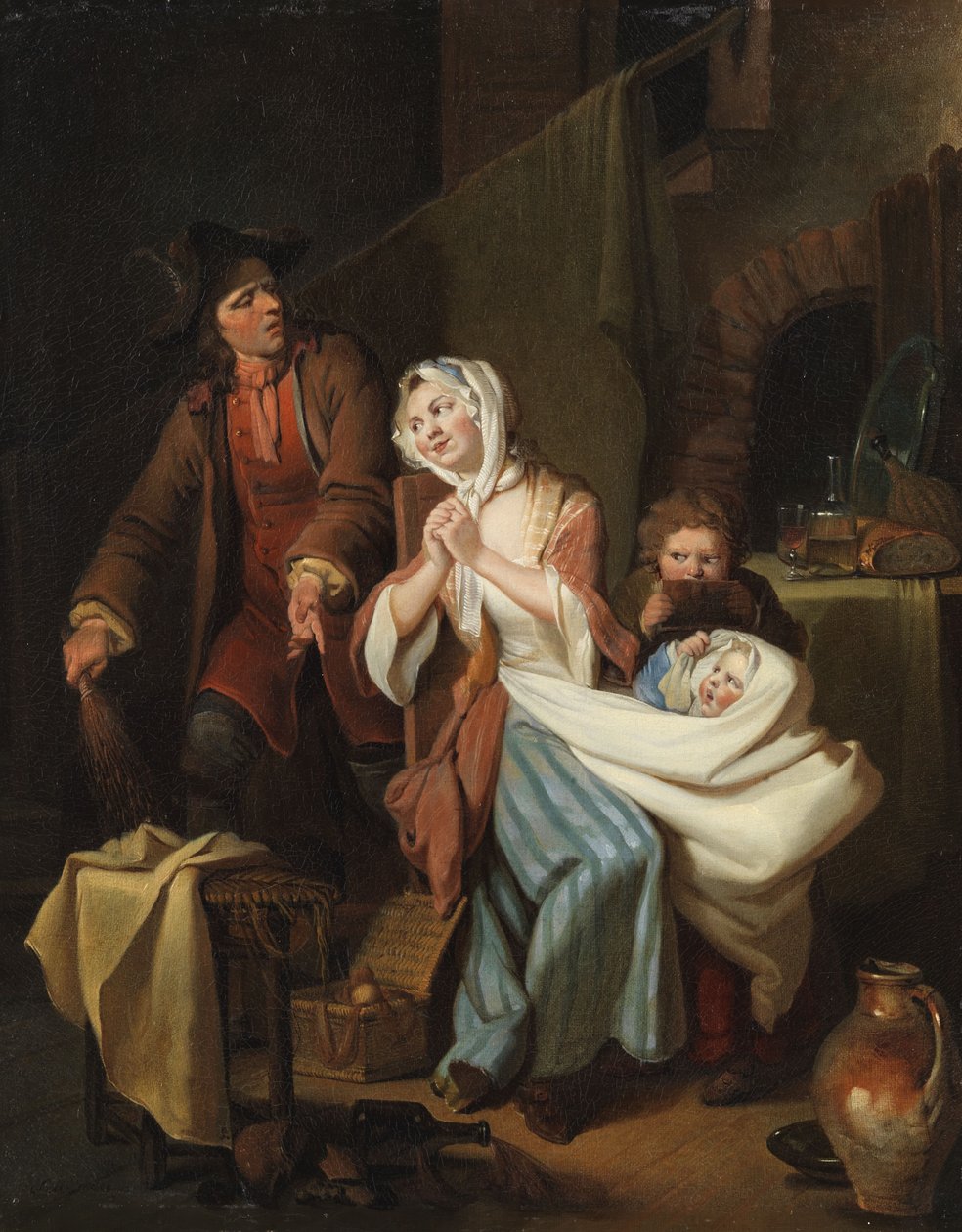 Niespokojna rodzinna sielanka w przedszkolu autorstwa Johann Eleazar Zeissig