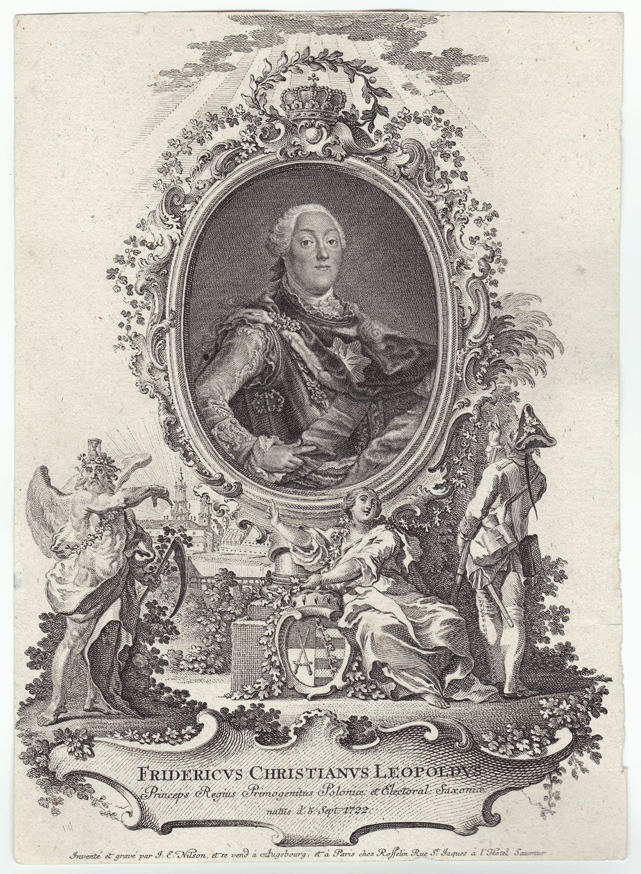 Friedrich Christian Leiopold z Saksonii (1712-1763) autorstwa Johann Esaias Nilson