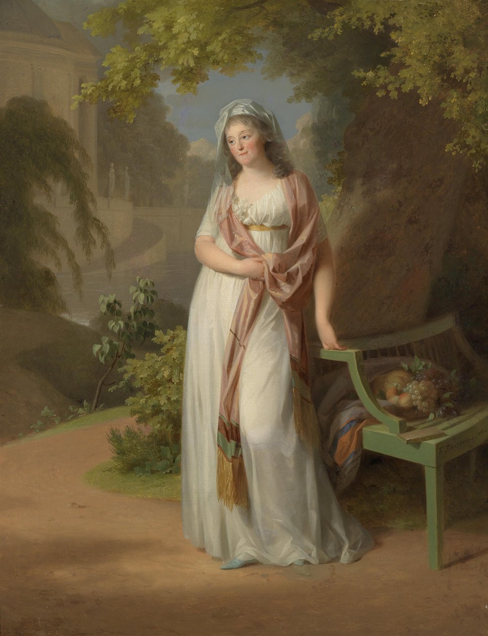 Portret Luise von Anhalt-Dessau (1750-1811) autorstwa Johann Friedrich August Tischbein