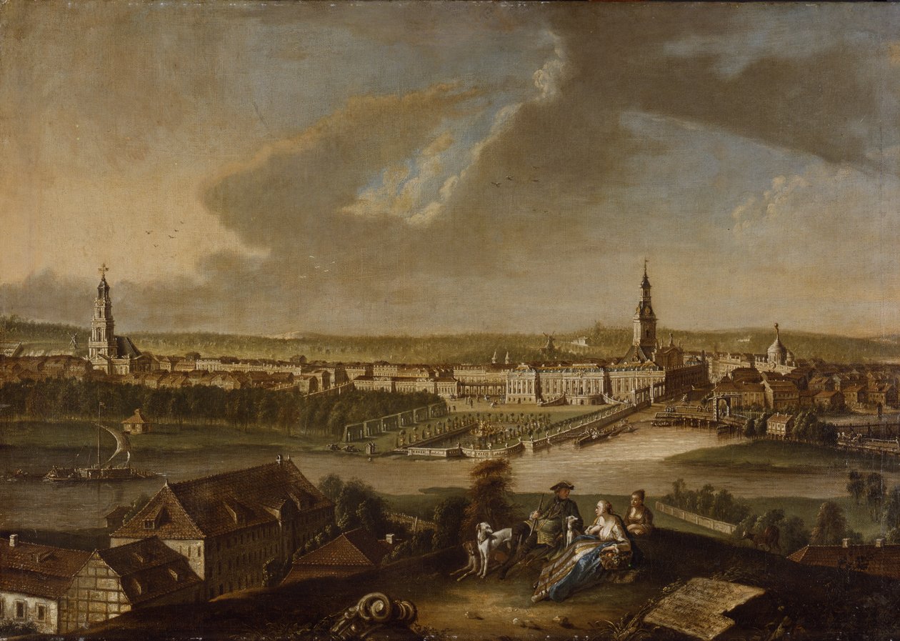 Widok na Poczdam z Brauhausberg, 1772 r. autorstwa Johann Friedrich Meyer