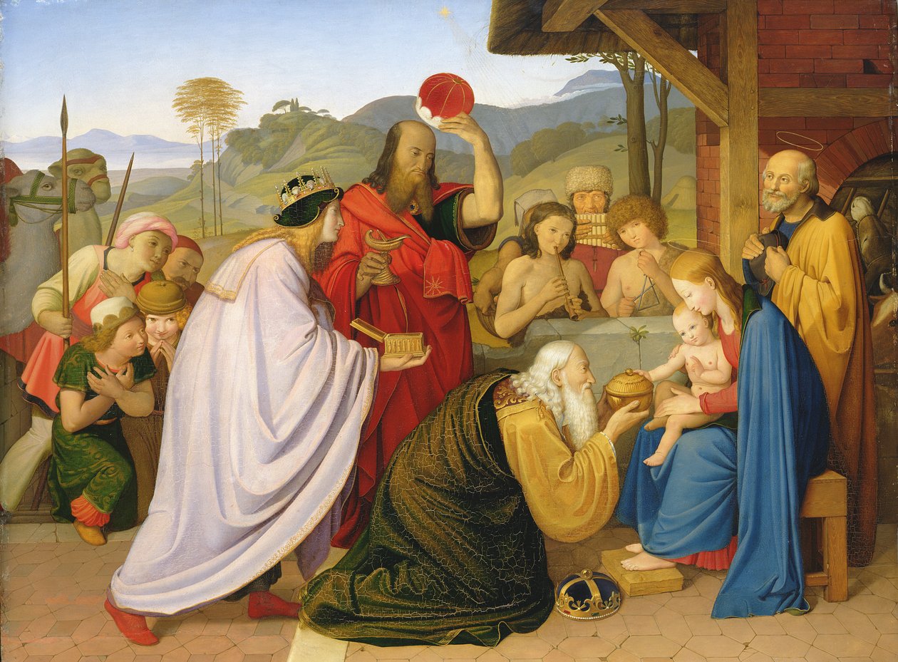 Adoracja królów, 1813 autorstwa Friedrich Overbeck