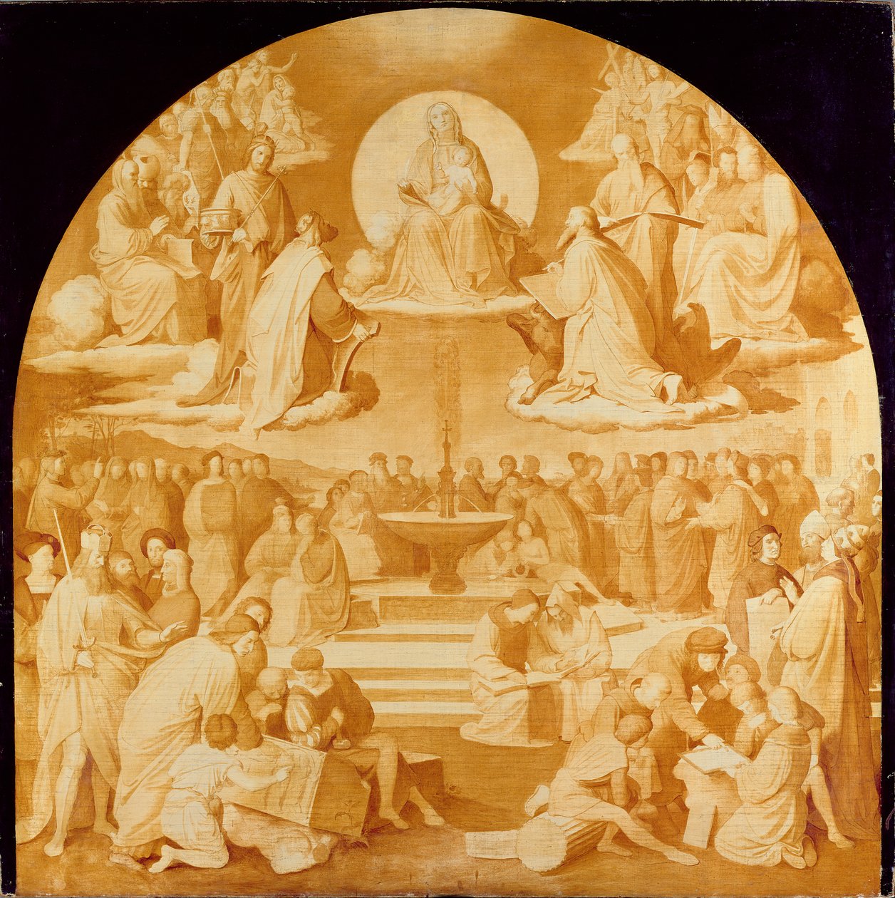 Triumf religii w sztuce przed 1840 r autorstwa Friedrich Overbeck