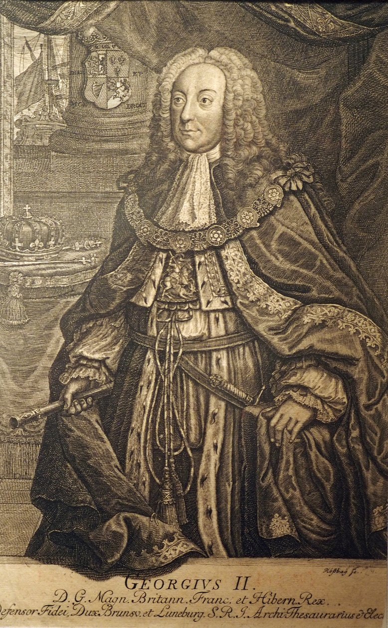 Jerzy II król Wielkiej Brytanii i Irlandii autorstwa Johann Friedrich Rosbach
