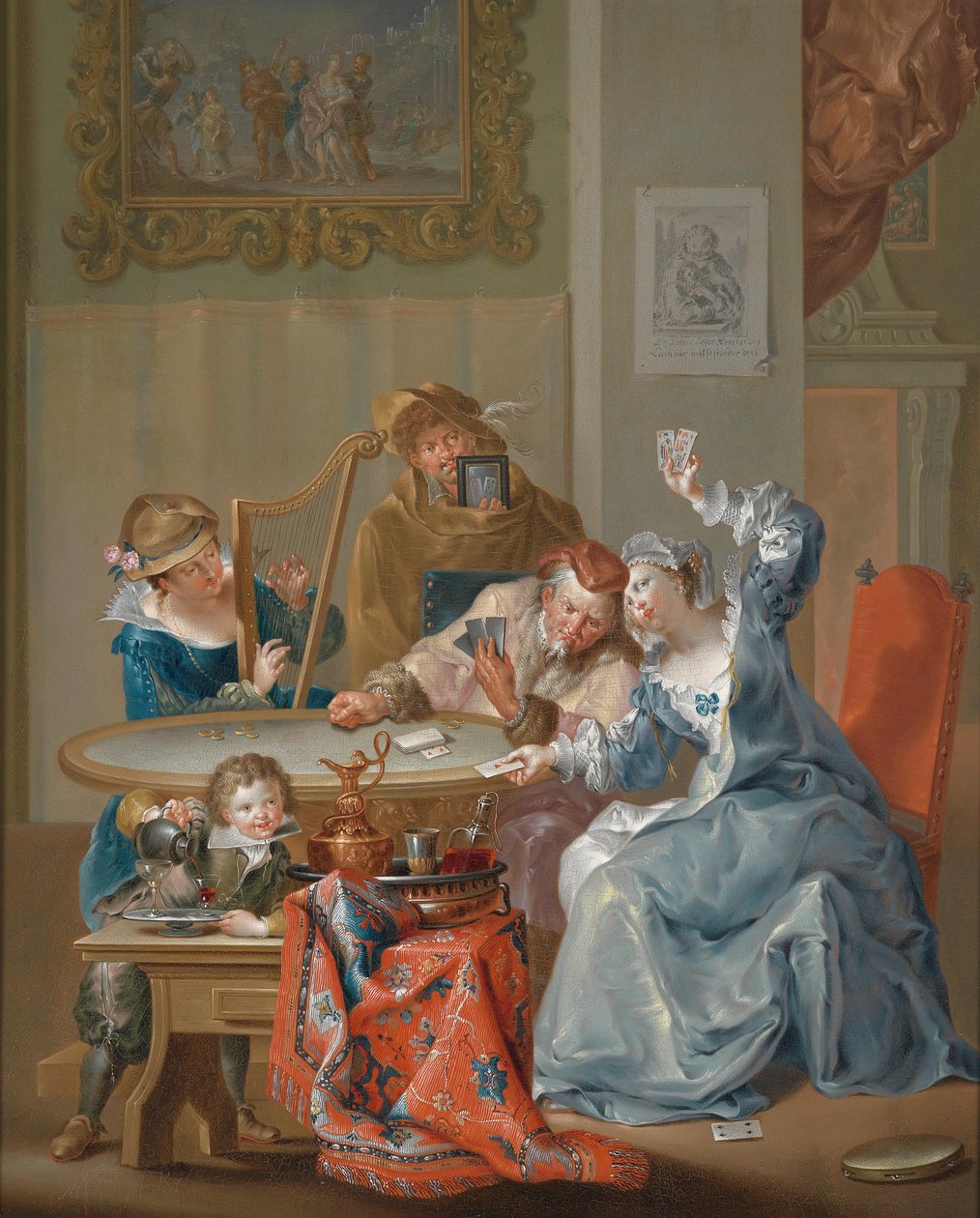 Gra karciana autorstwa Johann Georg Platzer