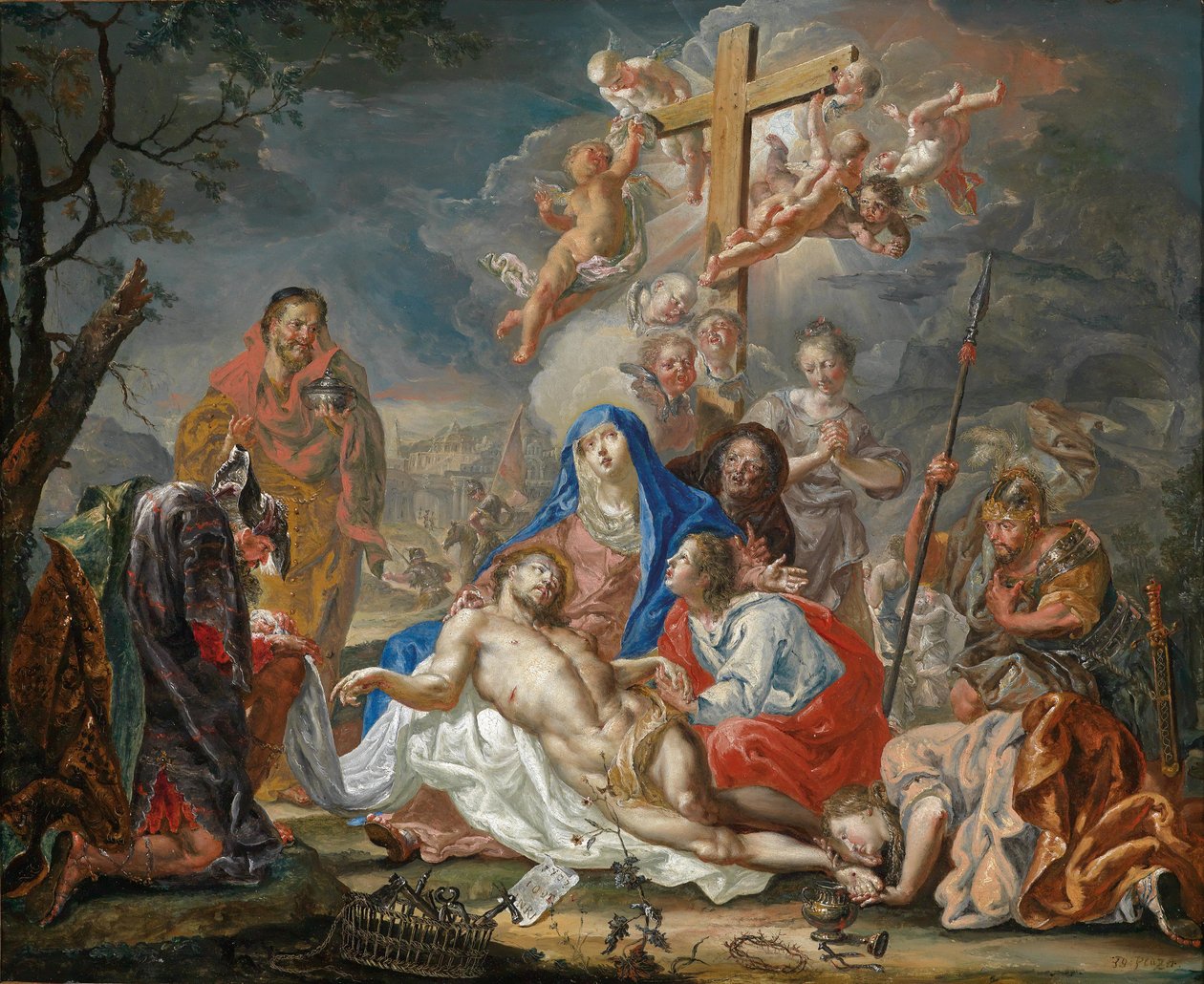 Opłakiwanie Chrystusa autorstwa Johann Georg Platzer