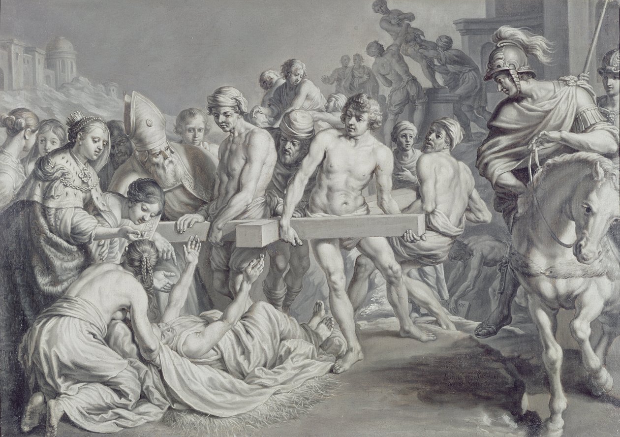 Odkrycie Prawdziwego Krzyża autorstwa Johann Georg Rudolphi