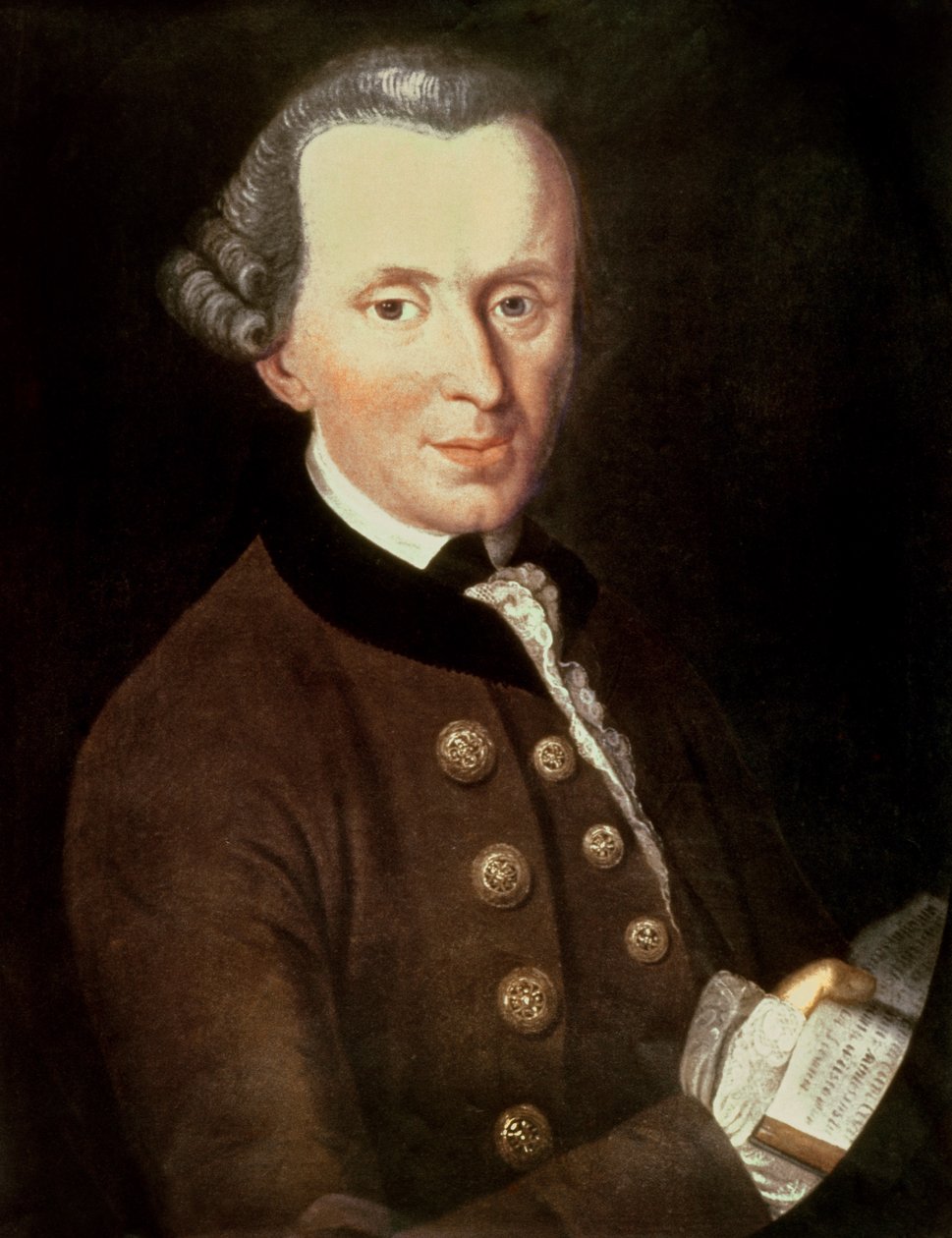 Portret Emmanuela Kanta, 1768 autorstwa Johann Gottlieb Becker