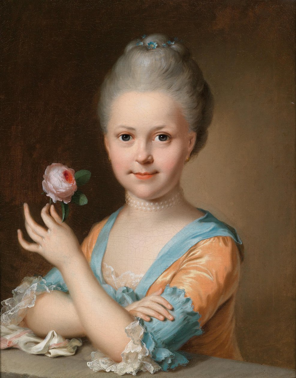 Portret młodej dziewczyny z różą autorstwa Johann Heinrich Tischbein