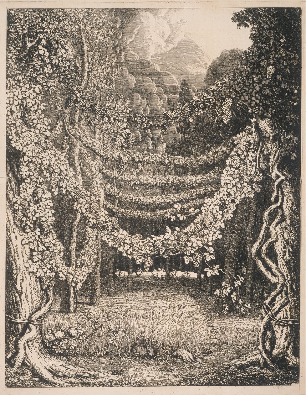 Wyimaginowany widok winnicy w drodze do jaskini Polifema autorstwa Johann Heinrich Wilhelm Tischbein