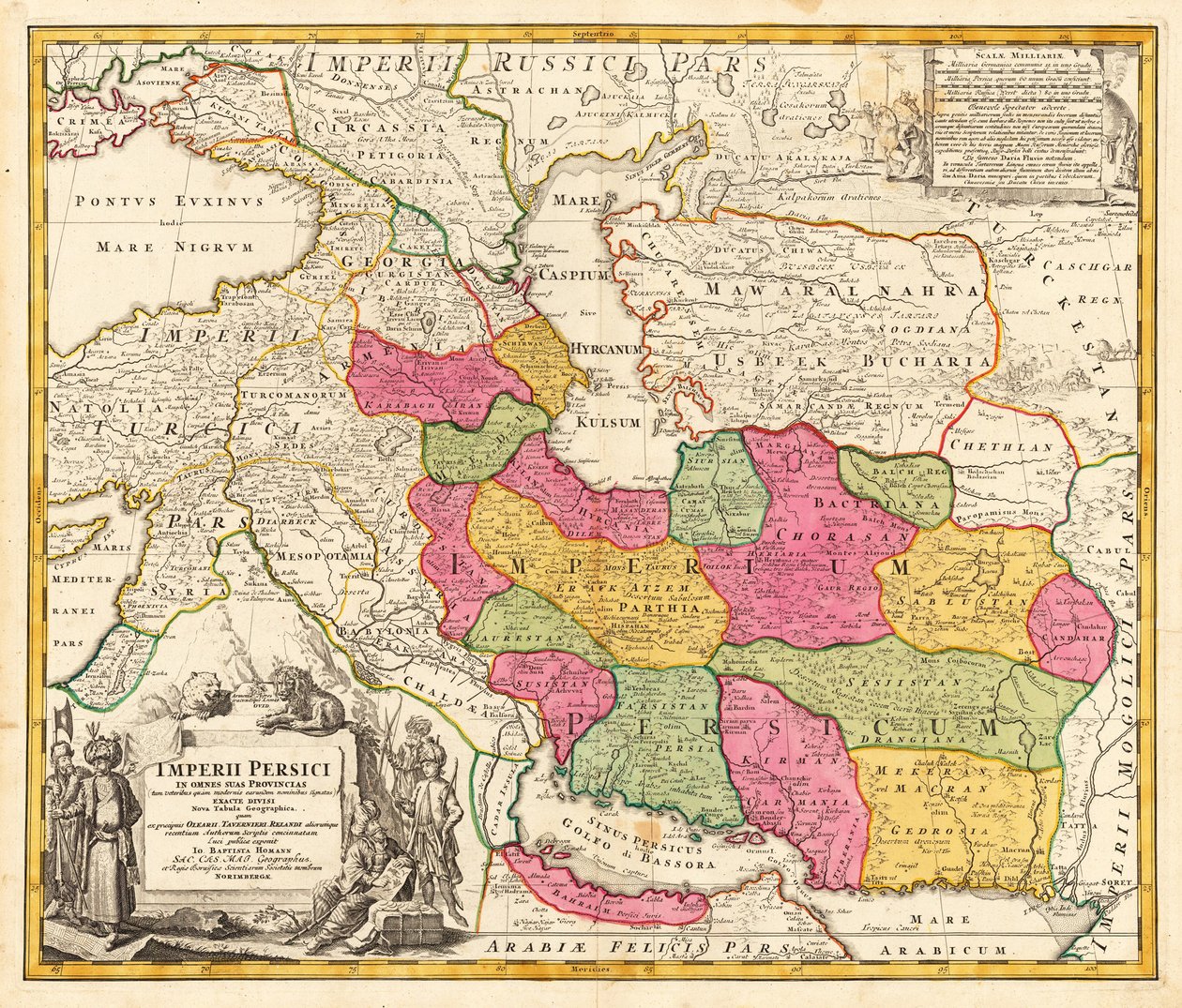 Mapa Persji autorstwa Johann Baptista Homann