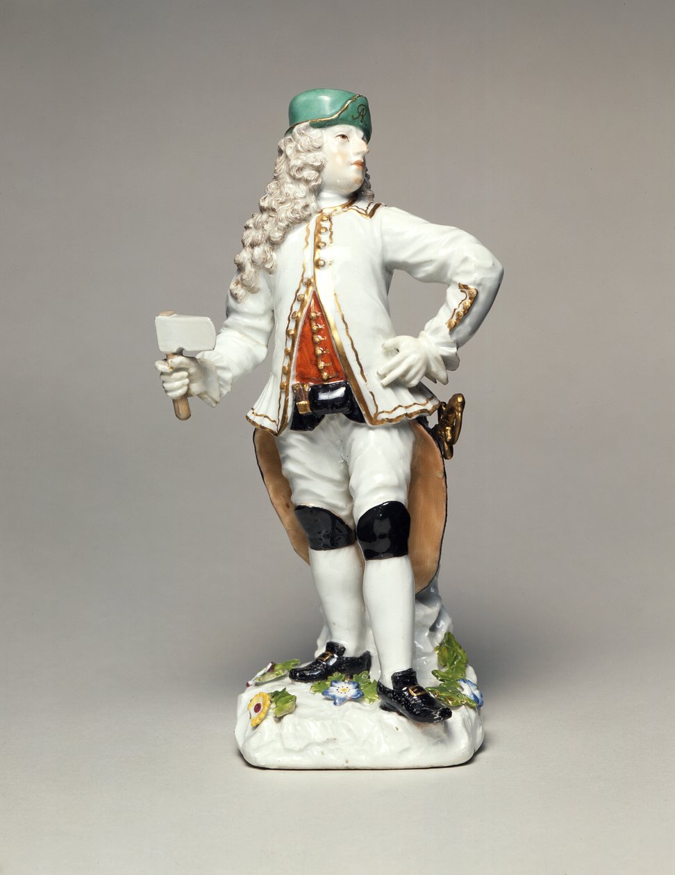 August II Mocny (1670-1733), jako komendant Korpusu Saskich Górników Srebrnych, porcelana, wzor. Johann Joachim Kandler (1706-75), Miśnia, ok. 1750 autorstwa Johann Joachim Kaendler