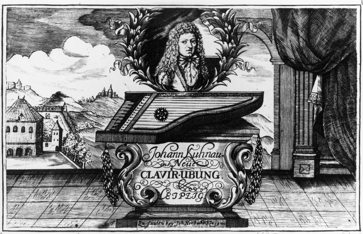 Nowa praktyka pianistyczna, 1689 autorstwa Johann Kuhnau