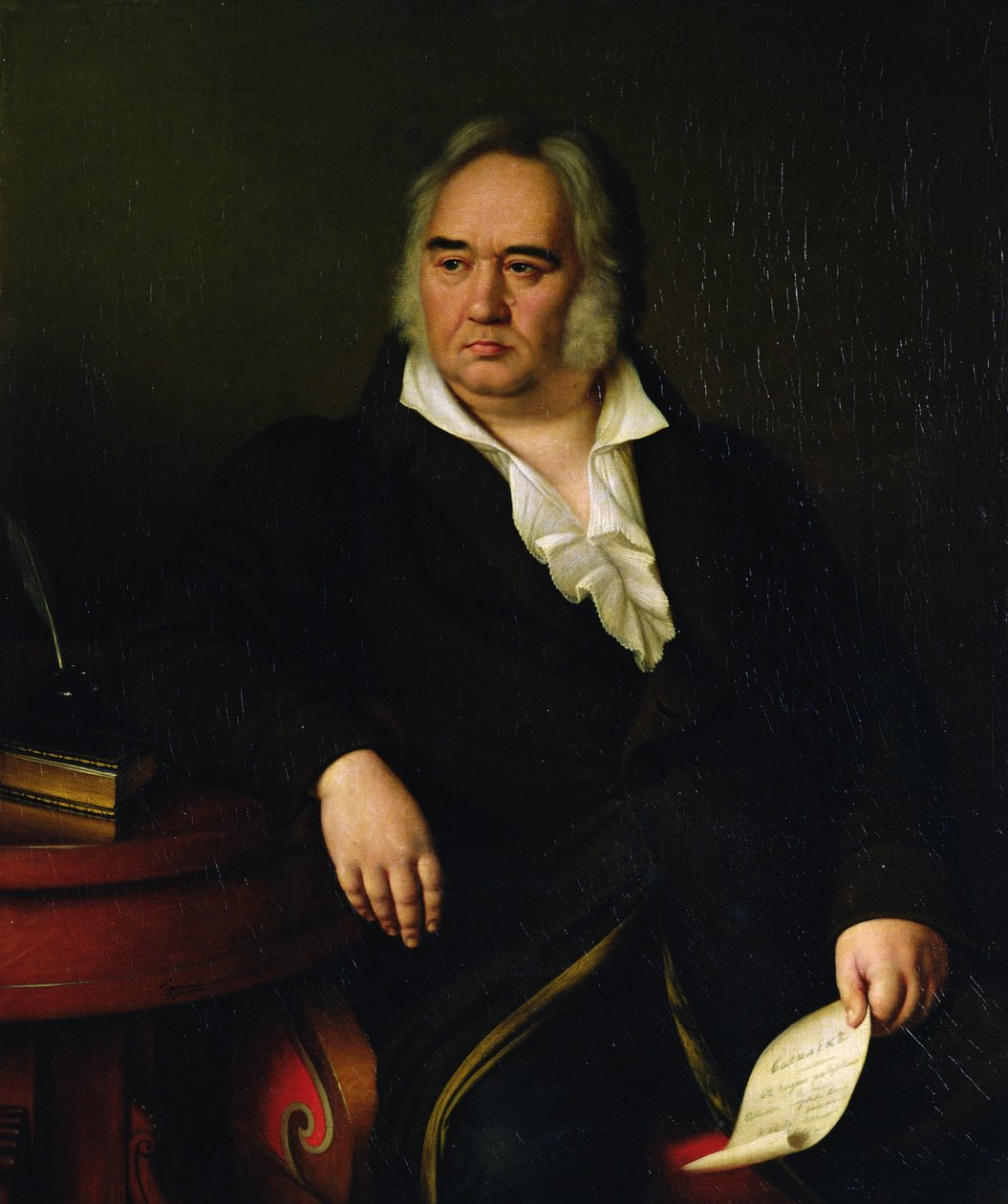 Ivano A. Krylovo portretas, 1832 poli autorstwa Johann Leberecht Eggink