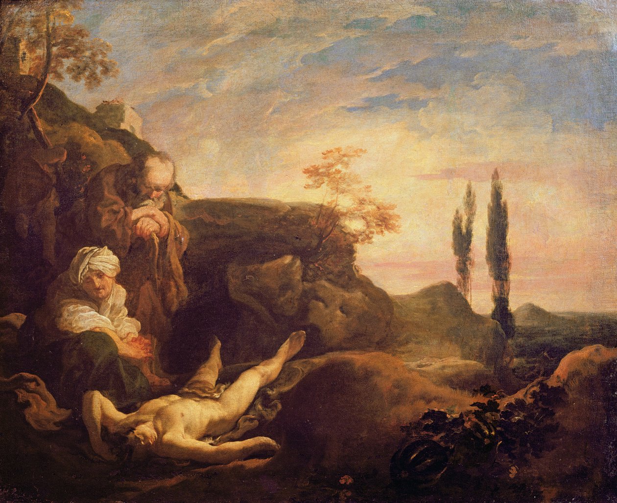 Opłakiwanie Abla autorstwa Johann Liss or Lis or von Lys