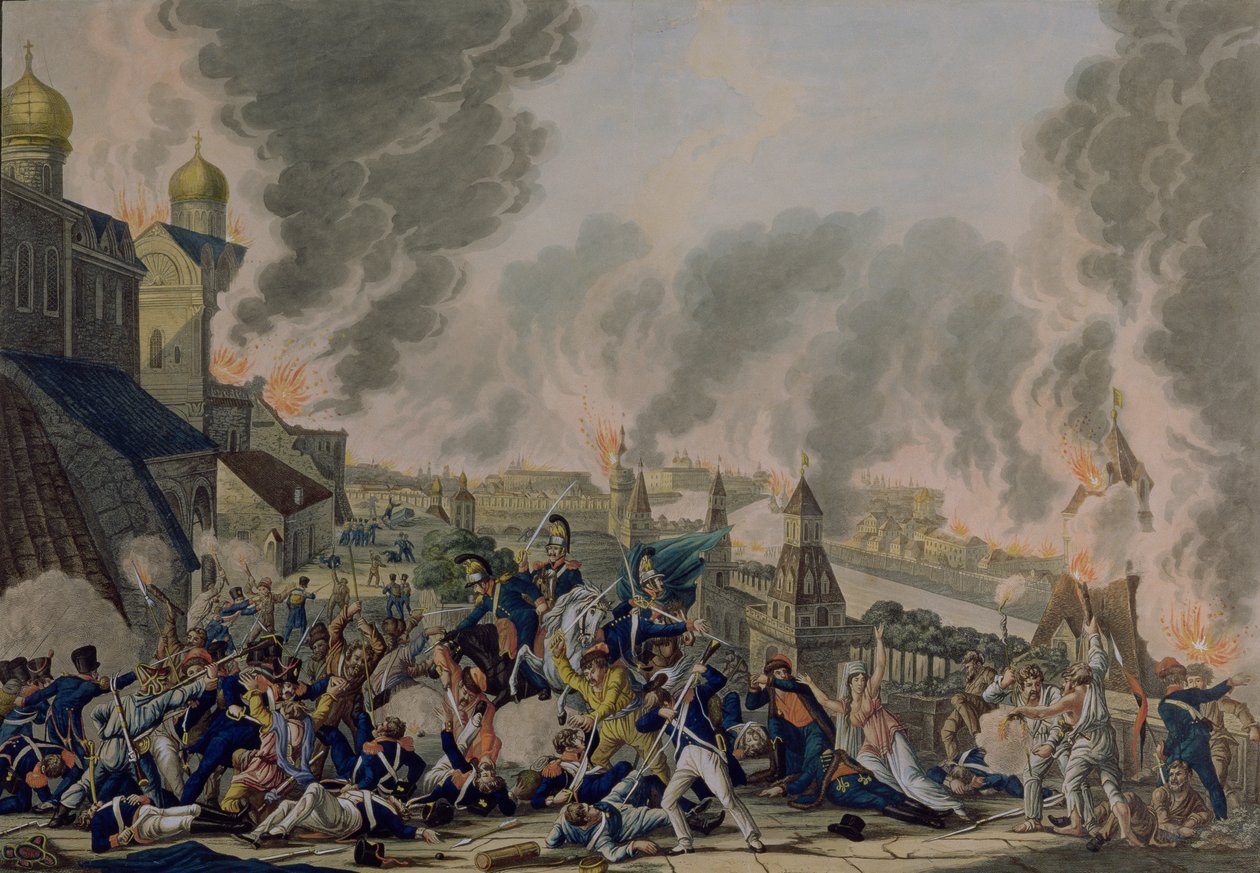 1812 оны 9-р сарын 15, 1813 оны Москвагийн шаталт autorstwa Johann Moritz Rugendas