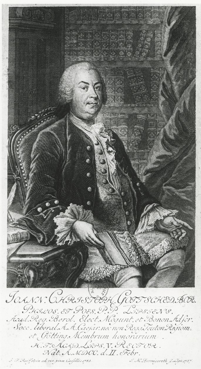 Portret Johanna Christopha Gottsched autorstwa Johann Martin Berningeroth
