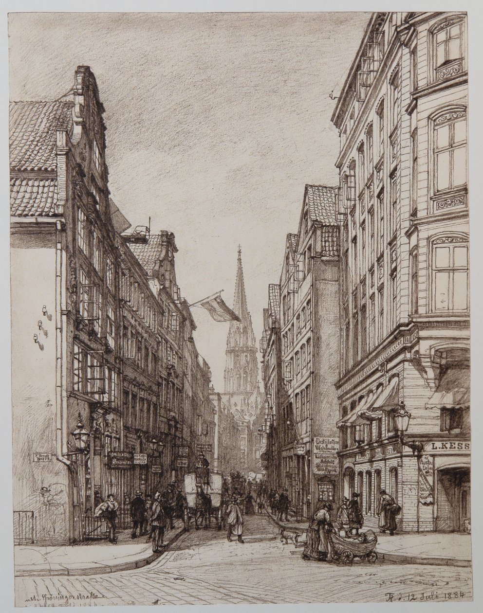 Alte-Groeningerstraße autorstwa Johann Theobald Riefesell